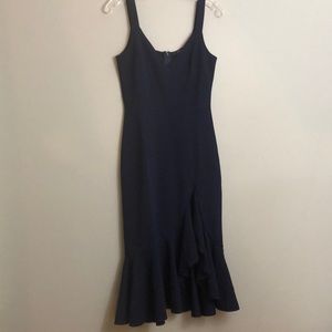 STUNNING Navy Evening Mid Length Dress